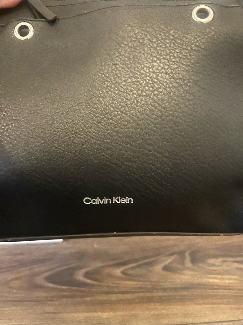Calvin Klein Reyna Black Pebbled Leather Crossbody with Silver Hardware - Picture 2 of 10